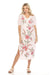 Johnny Was JWLA Style J31624 Stripe Libbi Trapunto Floral Embroidered T-Shirt Dress Boho Chic