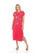 Johnny Was JWLA Style J31524 Ultra Pink Sheri Relaxed Embroidered Knit Dress Boho Chic