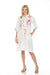 Johnny Was JWLA Style J30623-E White Julie Henley Kimono Sleeve Embroidered Dress