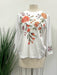 Johnny Was JWLA Style J16023 White Vienna Embroidered Kimono Sleeve Tee Boho Chic