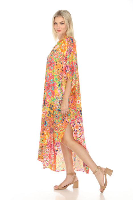 Johnny Was Kaleida Swim Cover-Up Kaftan Dress Boho Chic CSW5524-F