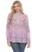 Johnny Was Style C11024 Light Purple Auroria Floral Embroidered Blouse