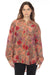 Johnny Was Love Style L18022-7X Amy Piped Silk Paisley Floral Blouse Plus Size