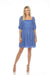 Johnny Was Love Style L36423 Blue Ella Eyelet Embroidered Mini Dress Boho Chic