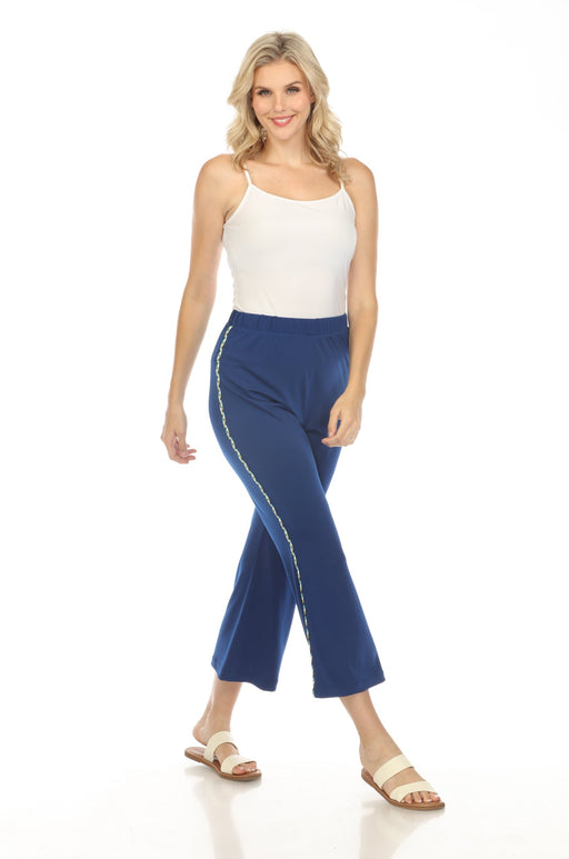 Johnny Was Love Style L62724 Sailor Blue Nara Matte Jersey Pants Boho Chic