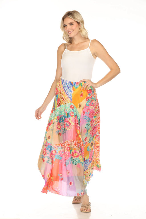 Johnny Was Style C71724 Luennah Lubella Floral Silk Maxi Skirt