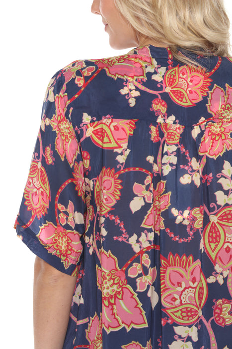 Johnny Was Montreux Printed Floral Blouse JW5524