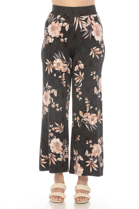 Johnny Was Nido Floral Pull On Wide Leg Pants Boho Chic T63823