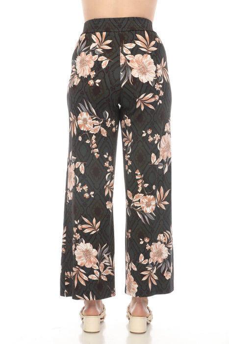 Johnny Was Nido Floral Pull On Wide Leg Pants Boho Chic T63823