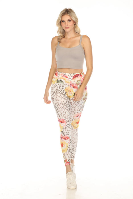 Johnny Was Style CSW8820-F Oksana Floral Animal Print Paddle Legging Pants 