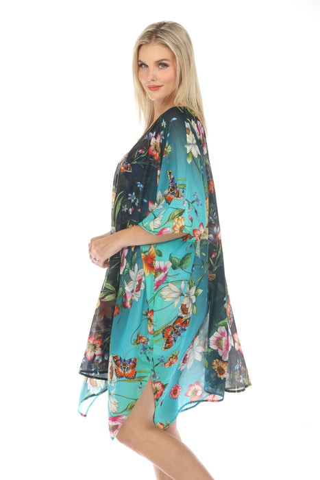 Johnny Was Ombre Garden Swim Cover-Up Kaftan Dress CSW8123-Y