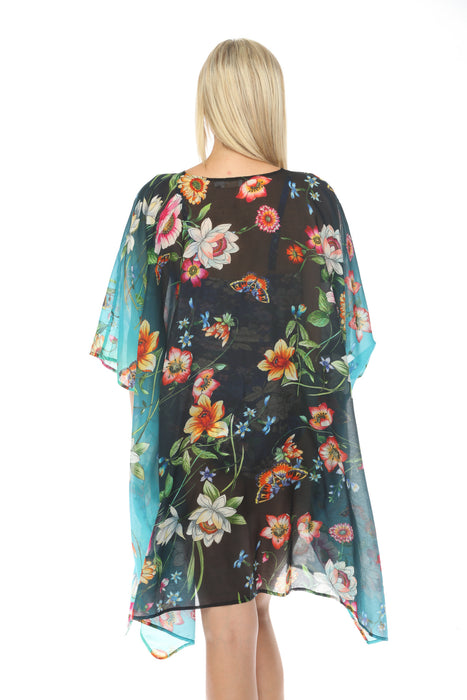 Johnny Was Ombre Garden Swim Cover-Up Kaftan Dress CSW8123-Y