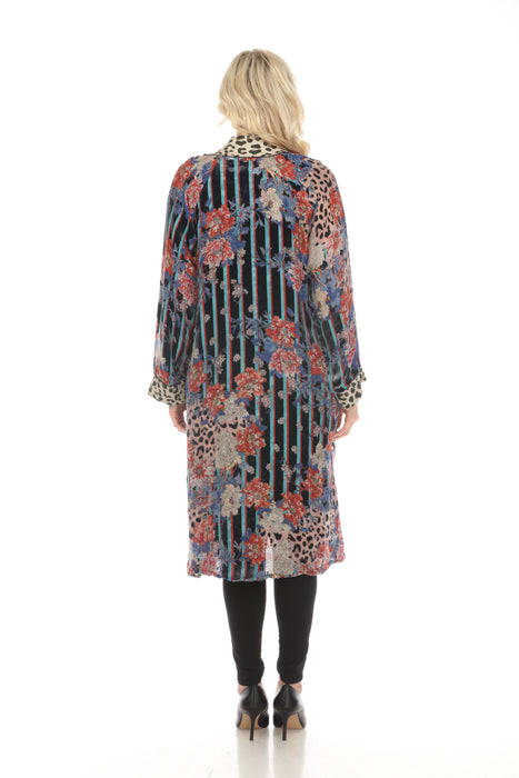 Johnny Was Ontari Burnout Harmony Long Kimono Boho Chic C48323B8