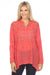 Johnny Was Style C25723 Passion Fruit Sami Eyelet Embroidered Tunic Top Boho Chic