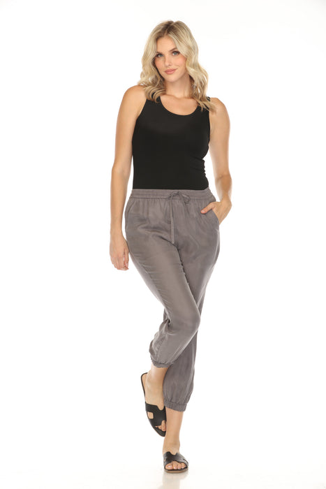 Johnny Was Pete & Greta Style P66019 Grey Cropped Jogger Pants