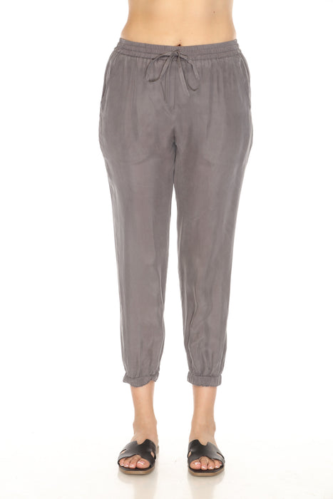 Johnny Was Pete & Greta Style P66019 Grey Cropped Jogger Pants