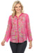 Johnny Was Style C10322 Pink Allbee Embroidered Long Sleeve Blouse Boho Chic