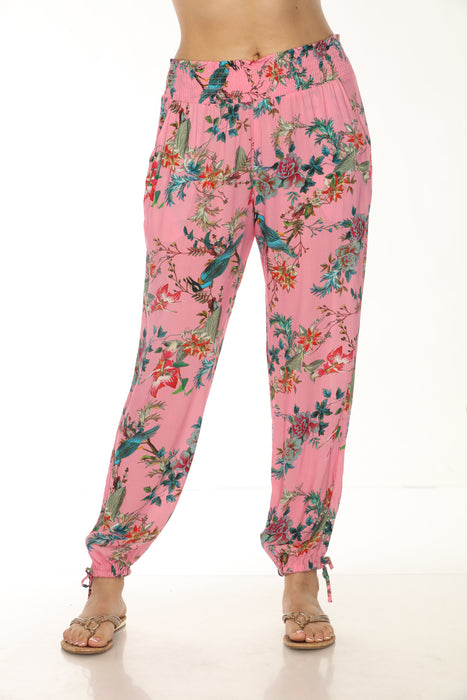 Johnny Was Floral Smocked Waist Pants CSW3219-N *