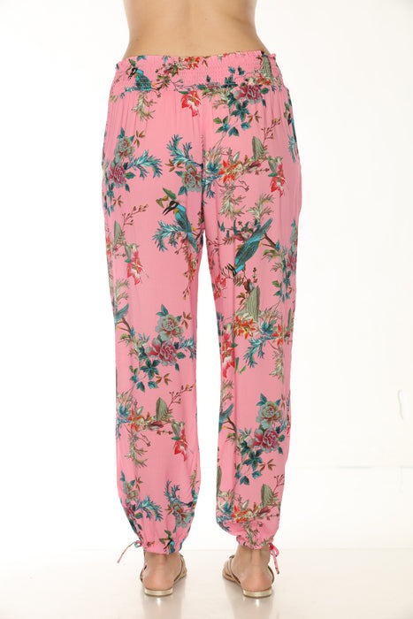 Johnny Was Floral Smocked Waist Pants CSW3219-N *