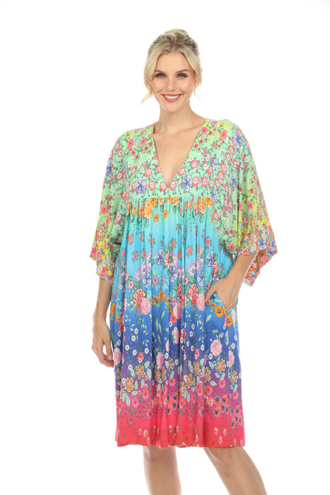 Johnny Was Rainbow Easy Swim Cover-Up Dress Boho Chic CSW9023AJ