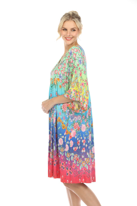 Johnny Was Rainbow Easy Swim Cover-Up Dress Boho Chic CSW9023AJ