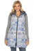 Johnny Was Style LL3243 Blue Reversible Hooded Long Puffer Vest