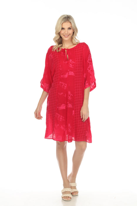 Johnny Was Style C22522-7X Runswick Lora Embroidered Tunic Dress Plus Size Boho Chic