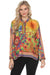 Johnny Was Style C18524 Seline Tie Dye Silk Button-Down Blouse