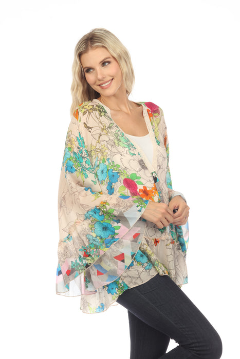 Johnny Was Sequence Georgina Floral Kimono Boho Chic C45823B2