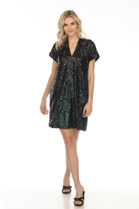 Johnny Was Style R34022 Sequin Ratanna Short Sleeve Mini Dress Boho Chic