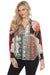 Johnny Was Style C99924 Silk Printed Button-Down Long Sleeve Shirt