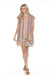 Johnny Was Style R33524-4 Stripe Floral Button-Down Shift Dress