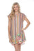 Johnny Was Style R33524-4 Stripe Floral Button-Down Shift Dress