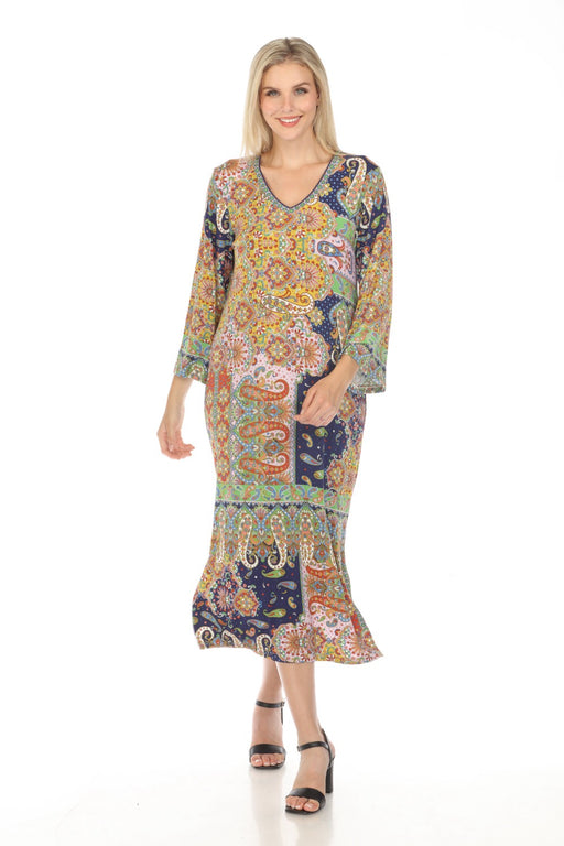 Johnny Was Style T34823-E The Janie Favorite Kimono Sleeve Tee Midi Dress Boho Chic