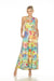 Johnny Was Style T33423 Tie-Dye Floral Sleeveless Tiered Maxi Dress Boho Chic