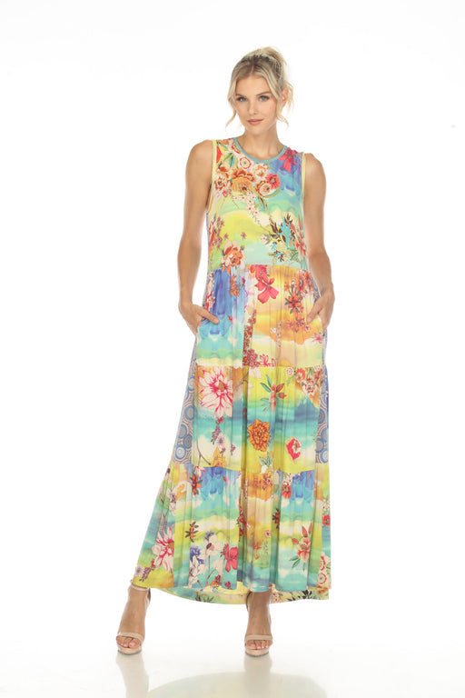 Johnny Was Workshop Antonia Raglan Tiered Midi Dress Boho Chic