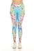 Johnny Was Style CSW5323-A Blue Tie Dye Floral Paddle Legging Pants