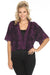 Johnny Was Style C47723 Purple Tiger Lilly Cropped Kimono Boho Chic