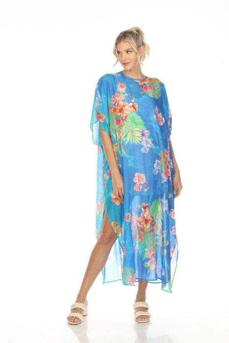 Johnny Was Style CSW5923 Water Tropic Swim Cover-Up Kaftan Dress Boho Chic