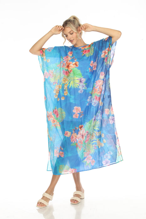 Johnny Was Water Tropic Swim Cover-Up Kaftan Dress Boho Chic CSW5923