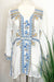 Johnny Was Style C20624 White Palmari Embroidered V-Neck Tunic Top