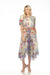 Johnny Was Style C34822 Wild Shimeka Silk Floral Asymmetrical Midi Slip Dress Boho Chic