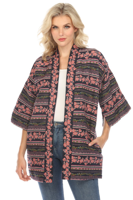 Johnny Was Workshop Style W41523 Allora Jacquard Kimono Boho Chic