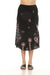 Johnny Was Workshop Style W72324 Black Bellania Bias Embroidered Silk Midi Skirt