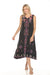 Johnny Was Workshop Style W31523 Black Curacao Embroidered Tank Dress Boho Chic