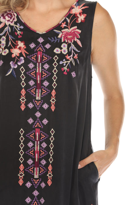 Johnny Was Workshop Curacao Embroidered Tank Dress W31523 *