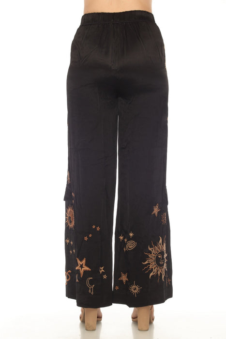 Johnny Was Workshop Estrella Wide Leg Cargo Pants Boho Chic W60723 *