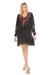 Johnny Was Workshop Style W30524 Black Sezana V-Neck Embroidered Swing Dress