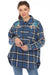 Johnny Was Workshop Style W44123 Blue Plaid Gabriella Oversized Shirt Jacket Boho Chic