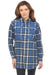 Johnny Was Workshop Style W28523 Blue Plaid Miel Western Button Down Tunic Shirt Boho Chic